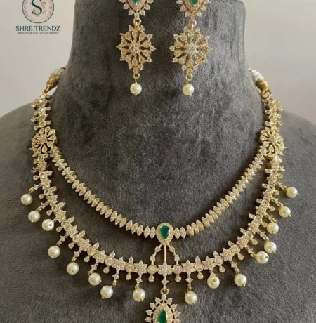 The Emerald & Pearl AD Set (Luxury/Party Wear)