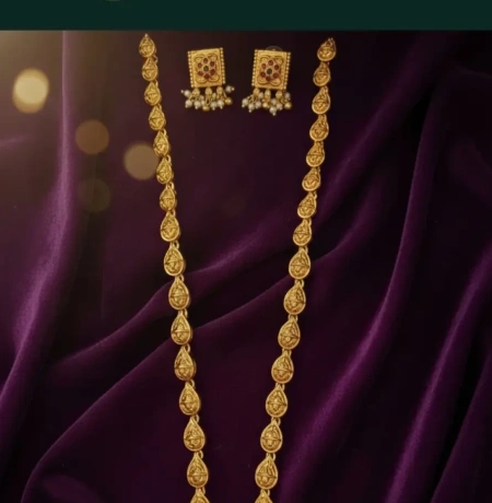 Long Haram with Matching Earrings