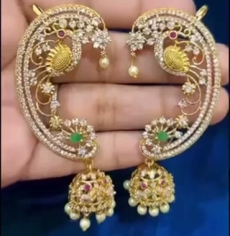 Peacock Earcuff Trending Jewellery