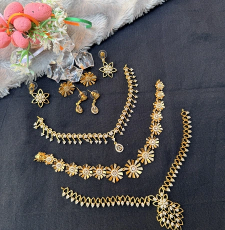 Aadi Offer – Premium CZ Stone Imitation Necklace Set